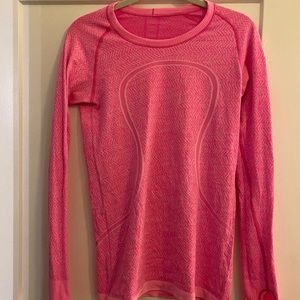 Hot pink lululemon long sleeve